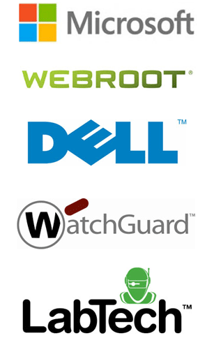 All of the partners that LMJ works with, including Microsoft, Webroot, Dell, Watchguard and Labtech.