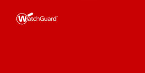 Watchguard Technologies logo with a red background.